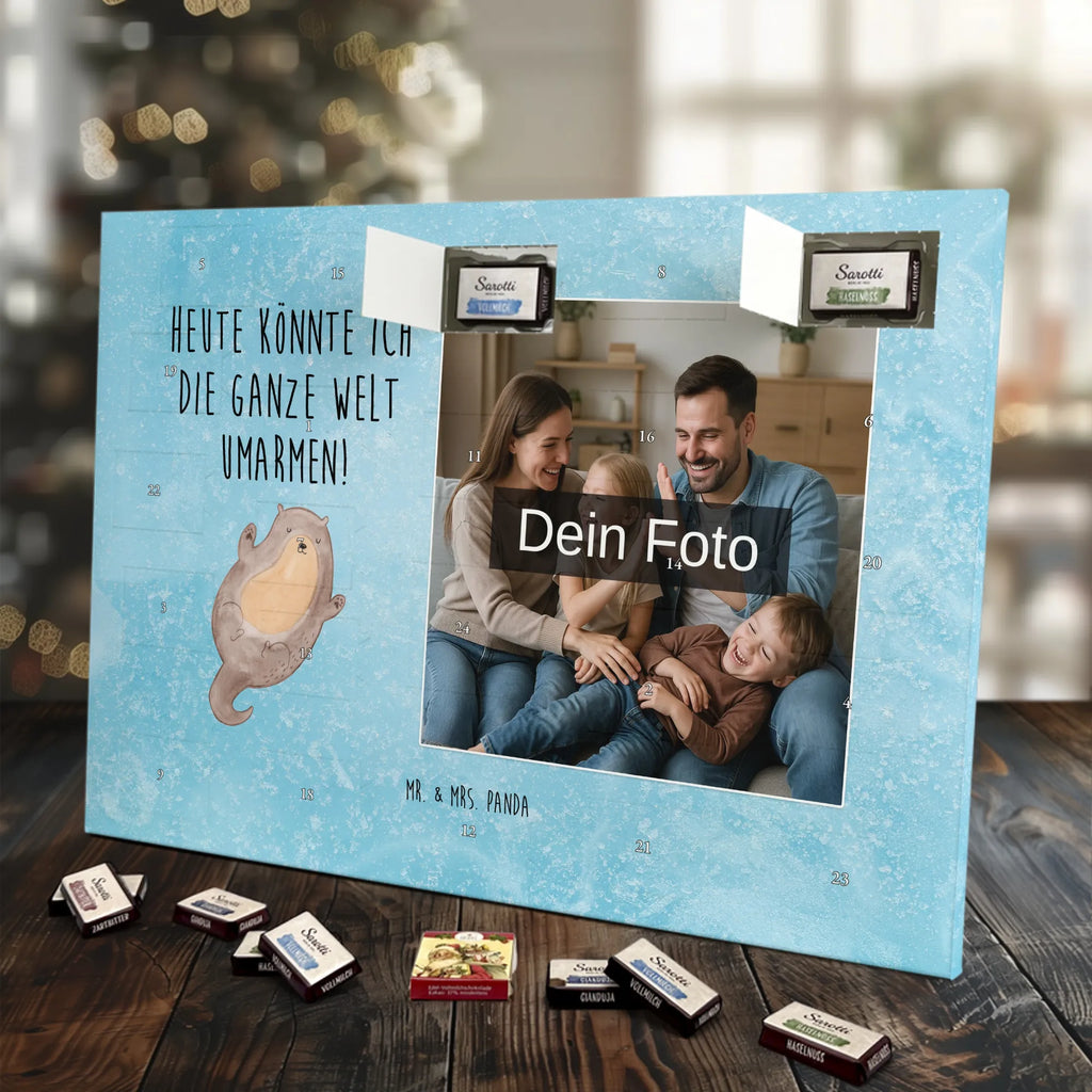 Personalisierter Schoko Foto Adventskalender Otter Umarmen Personalisierter Schoko Foto Adventskalender, Fischotter, Seeotter, Otter, Otter Seeotter See Otter