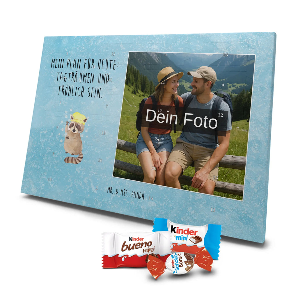 Personalisierter Schoko Foto Adventskalender Waschbär Personalisierter Schoko Foto Adventskalender, Gute Laune, Lustige Sprüche, Tiere, Tiermotive, Waschen, Seifenblasen, Fröhlich, Plan, Tagträumen, Waschbär