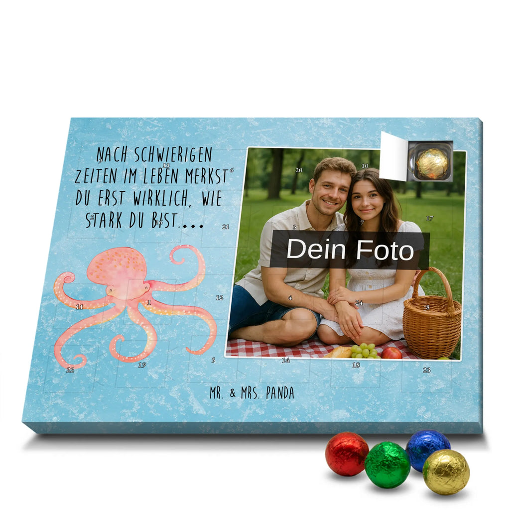 Personalisierter Schoko Foto Adventskalender Tintenfisch Personalisierter Schoko Foto Adventskalender, Gute Laune, Lustige Sprüche, Tiere, Tiermotive, Meer, Meerestier, Arme, Krake, Ozean, Wasser, Tintenfisch