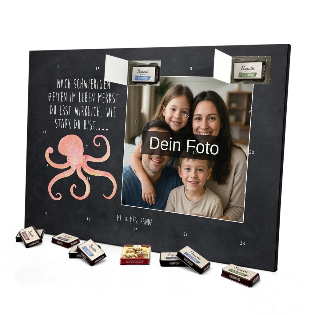 Personalisierter Schoko Foto Adventskalender Tintenfisch Personalisierter Schoko Foto Adventskalender, Gute Laune, Lustige Sprüche, Tiere, Tiermotive, Meer, Meerestier, Arme, Krake, Ozean, Wasser, Tintenfisch