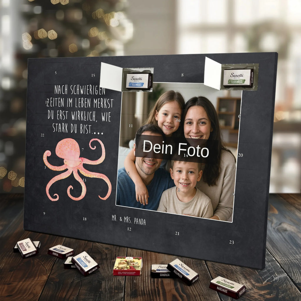 Personalisierter Schoko Foto Adventskalender Tintenfisch Personalisierter Schoko Foto Adventskalender, Gute Laune, Lustige Sprüche, Tiere, Tiermotive, Meer, Meerestier, Arme, Krake, Ozean, Wasser, Tintenfisch