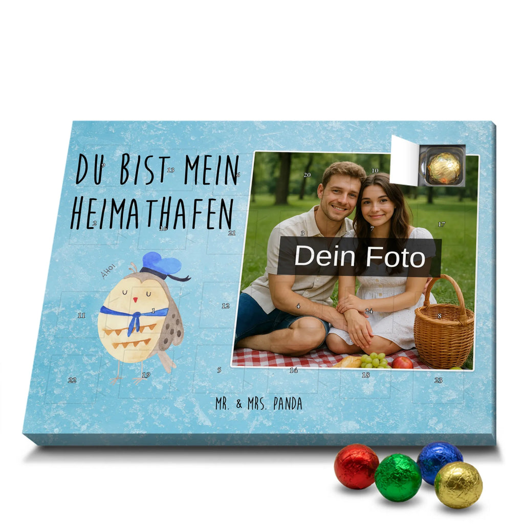 Personalisierter Schoko Foto Adventskalender Eule Matrose Personalisierter Schoko Foto Adventskalender, Eule, Ehe, Freundin, Eule Deko, Wortspiel Lustig, Seefahrer, Owl, Matrose, Hochzeitstag Geschenk, Heimathafen, Eule Spruch