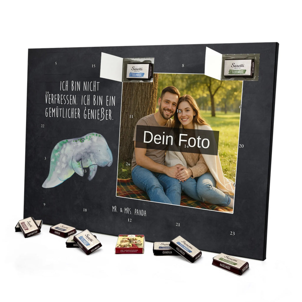 Personalisierter Schoko Foto Adventskalender Seekuh Chillen Personalisierter Schoko Foto Adventskalender, Meerestiere, Urlaub, Meer, Seekühe, Seekuh, Abnehmen, Diät, Zucker, Süßigkeiten, Diätwahn, Essen