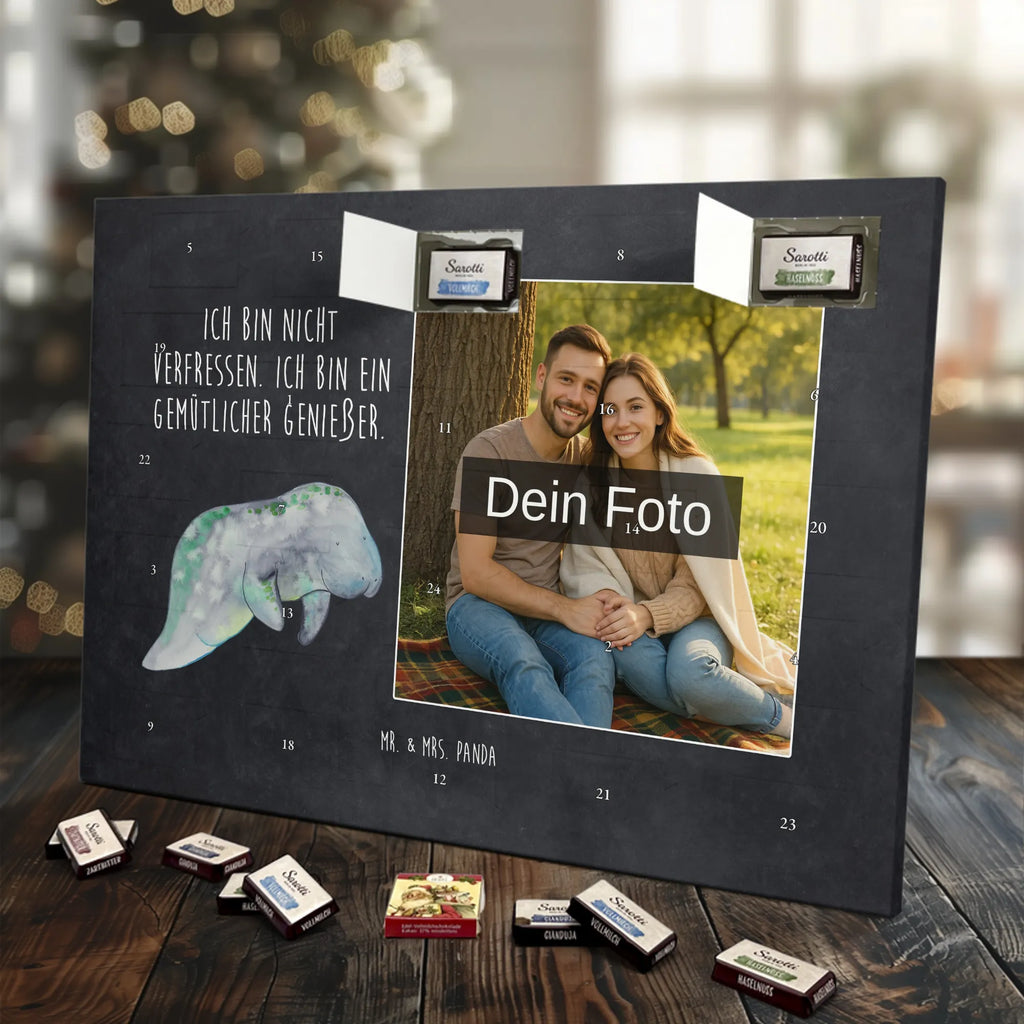 Personalisierter Schoko Foto Adventskalender Seekuh Chillen Personalisierter Schoko Foto Adventskalender, Meerestiere, Urlaub, Meer, Seekühe, Seekuh, Abnehmen, Diät, Zucker, Süßigkeiten, Diätwahn, Essen