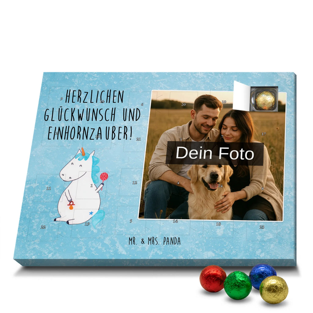 Personalisierter Schoko Foto Adventskalender Einhorn Baby Personalisierter Schoko Foto Adventskalender, Unicorn, Einhorn, Einhörner, Einhorn Deko, Babyglück, Schnuller, Erstes Kind, Mutter, Party, Geburt, Geburtstag, Eltern, Kind, Nachwuchs, Baby