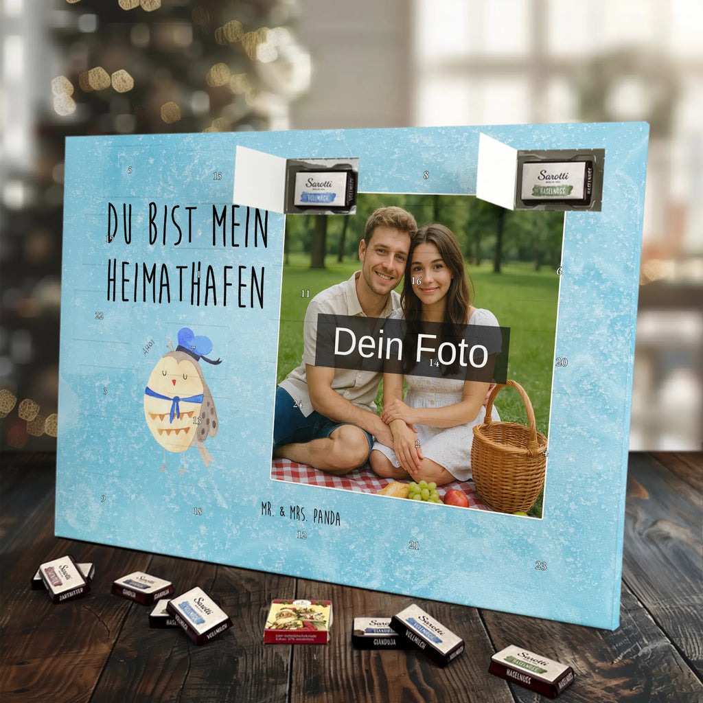 Personalisierter Schoko Foto Adventskalender Eule Matrose Personalisierter Schoko Foto Adventskalender, Eule, Ehe, Freundin, Eule Deko, Wortspiel Lustig, Seefahrer, Owl, Matrose, Hochzeitstag Geschenk, Heimathafen, Eule Spruch