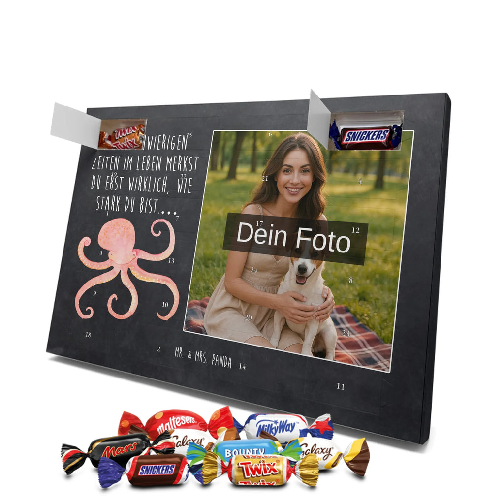 Personalisierter Schoko Foto Adventskalender Tintenfisch Personalisierter Schoko Foto Adventskalender, Gute Laune, Lustige Sprüche, Tiere, Tiermotive, Meer, Meerestier, Arme, Krake, Ozean, Wasser, Tintenfisch