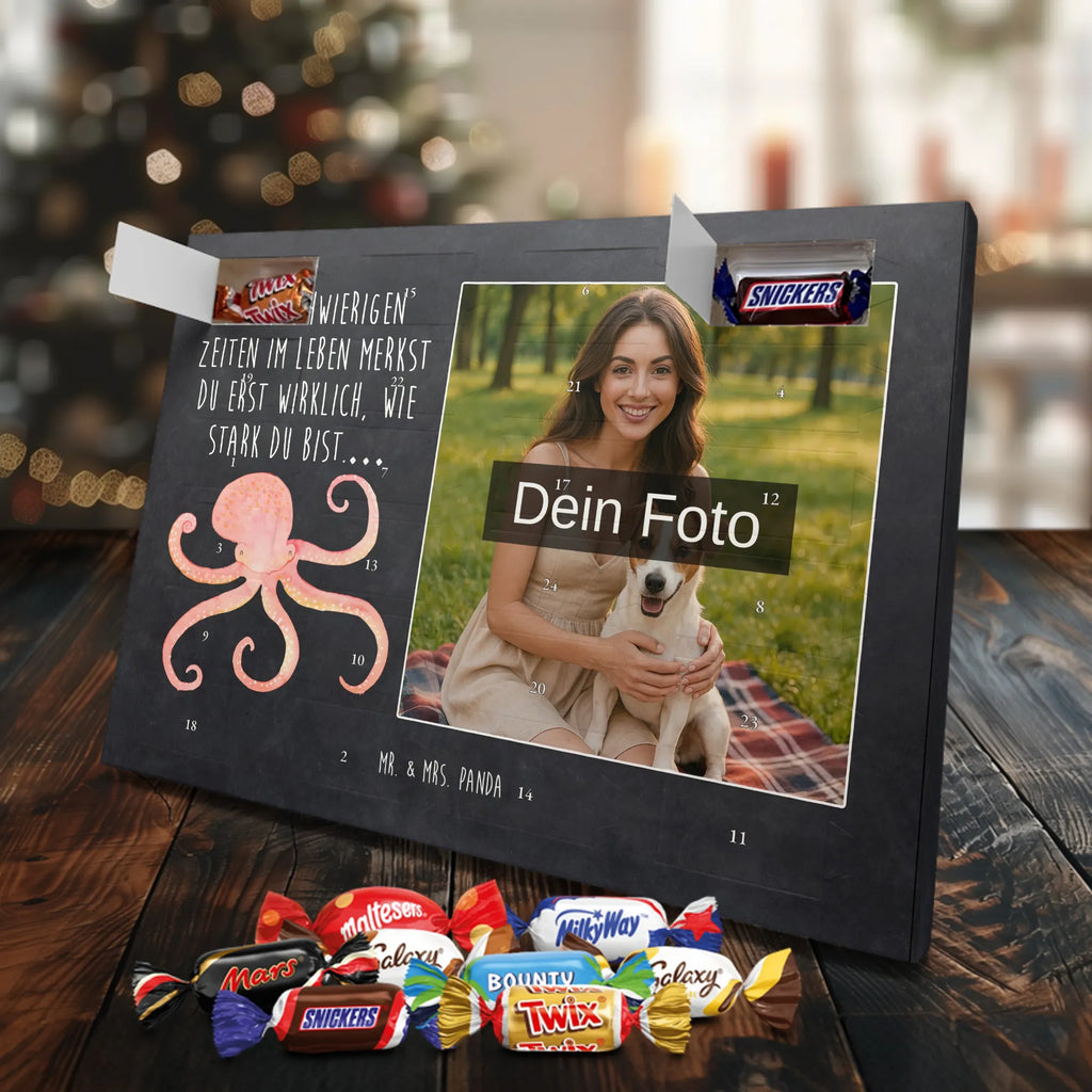 Personalisierter Schoko Foto Adventskalender Tintenfisch Personalisierter Schoko Foto Adventskalender, Gute Laune, Lustige Sprüche, Tiere, Tiermotive, Meer, Meerestier, Arme, Krake, Ozean, Wasser, Tintenfisch