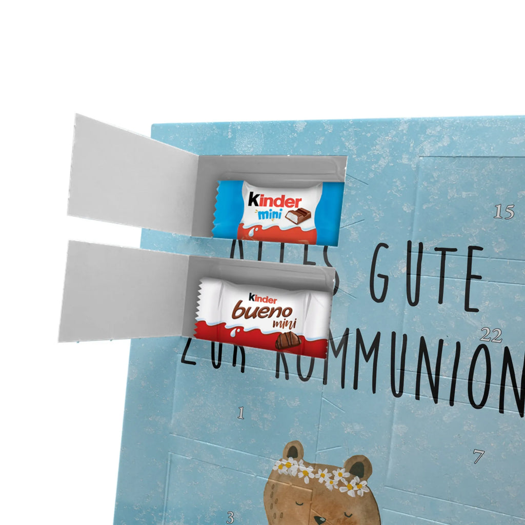  bear communion Personalisierter Schoko Foto Adventskalender, Teddybär, Teddy, Bär, Kommunion, Katholisch, Gottes Segen, Taufkerze