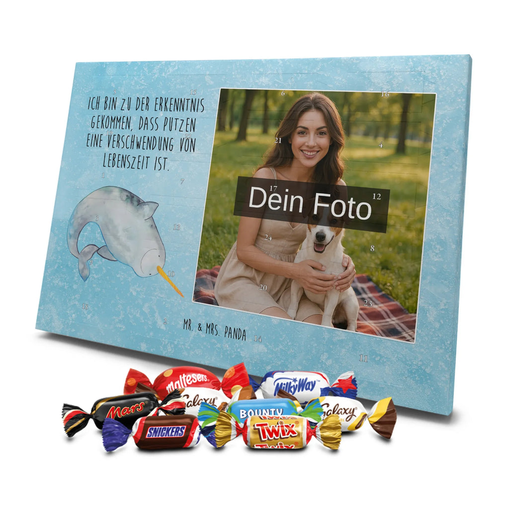 Personalisierter Schoko Foto Adventskalender Narwal Personalisierter Schoko Foto Adventskalender, Meerestiere, Urlaub, Meer, Narwal, Aufräumen, Putzen, Junggesellin, Wal, Kinderzimmer, Hausfrau