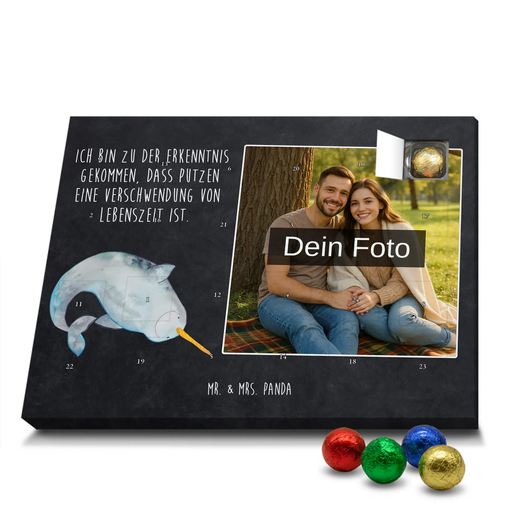 Personalisierter Schoko Foto Adventskalender Narwal Personalisierter Schoko Foto Adventskalender, Meerestiere, Urlaub, Meer, Narwal, Aufräumen, Putzen, Junggesellin, Wal, Kinderzimmer, Hausfrau