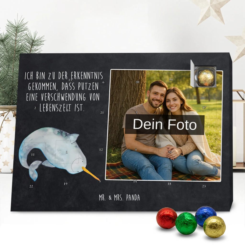 Personalisierter Schoko Foto Adventskalender Narwal Personalisierter Schoko Foto Adventskalender, Meerestiere, Urlaub, Meer, Narwal, Aufräumen, Putzen, Junggesellin, Wal, Kinderzimmer, Hausfrau