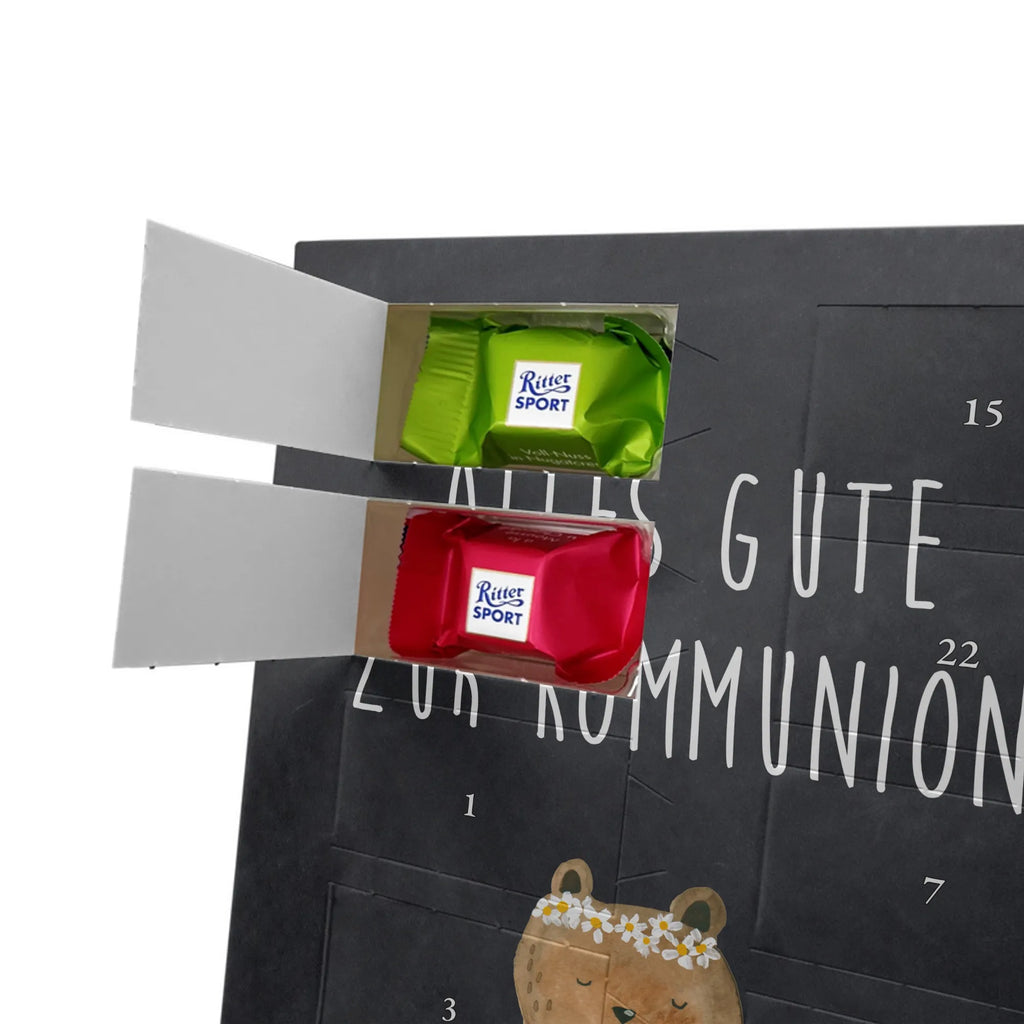  bear communion Personalisierter Schoko Foto Adventskalender, Teddybär, Teddy, Bär, Kommunion, Katholisch, Gottes Segen, Taufkerze