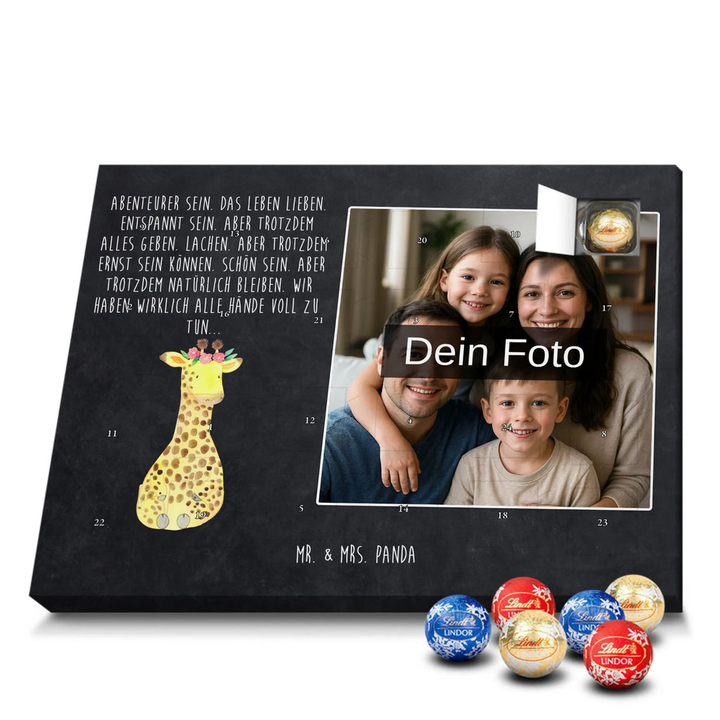  żyrafa Wieniec kwiatów Personalisierter Schoko Foto Adventskalender, Afrika, Wildtiere, Giraffe, Blumenkranz, Abenteurer, Selbstliebe, Freundin