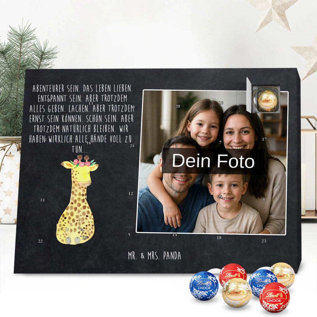  żyrafa Wieniec kwiatów Personalisierter Schoko Foto Adventskalender, Afrika, Wildtiere, Giraffe, Blumenkranz, Abenteurer, Selbstliebe, Freundin