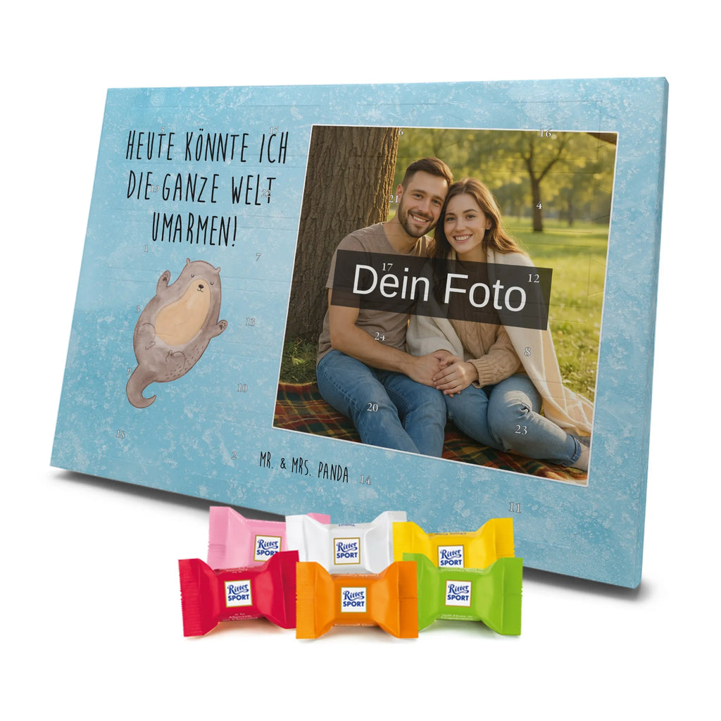 Personalisierter Schoko Foto Adventskalender Otter Umarmen Personalisierter Schoko Foto Adventskalender, Fischotter, Seeotter, Otter, Otter Seeotter See Otter