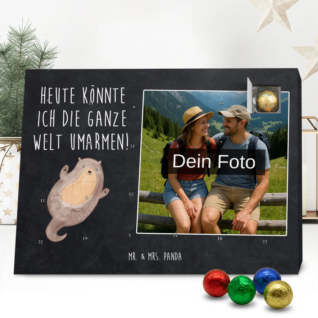 Personalisierter Schoko Foto Adventskalender Otter Umarmen Personalisierter Schoko Foto Adventskalender, Fischotter, Seeotter, Otter, Otter Seeotter See Otter