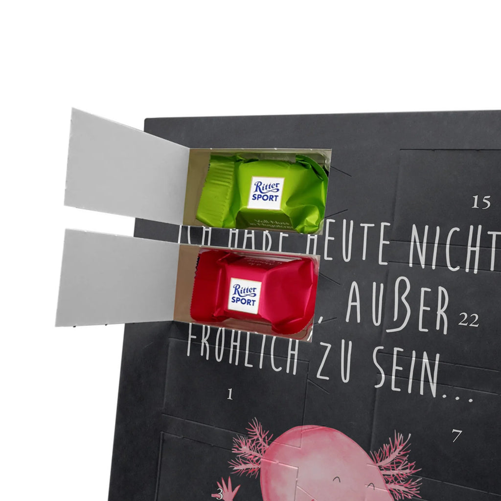 Personalisierter Schoko Foto Adventskalender Axolotl Hurra Personalisierter Schoko Foto Adventskalender, Molch, Axolotl, Lurche, Axolot, Schwanzlurch, Fröhlich, Spaß, Motivation, Freude, Zufriedenheit, Lurch