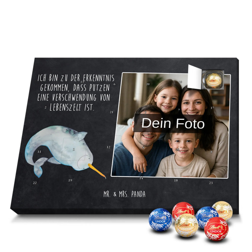 Personalisierter Schoko Foto Adventskalender Narwal Personalisierter Schoko Foto Adventskalender, Meerestiere, Urlaub, Meer, Narwal, Aufräumen, Putzen, Junggesellin, Wal, Kinderzimmer, Hausfrau