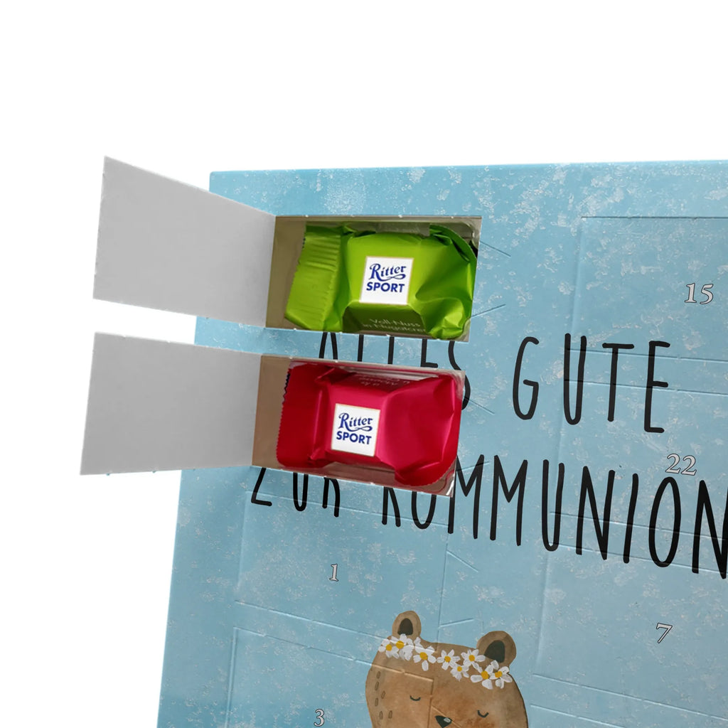  bear communion Personalisierter Schoko Foto Adventskalender, Teddybär, Teddy, Bär, Kommunion, Katholisch, Gottes Segen, Taufkerze