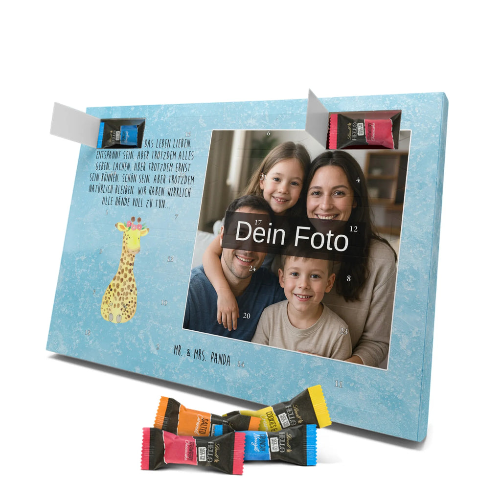  żyrafa Wieniec kwiatów Personalisierter Schoko Foto Adventskalender, Afrika, Wildtiere, Giraffe, Blumenkranz, Abenteurer, Selbstliebe, Freundin