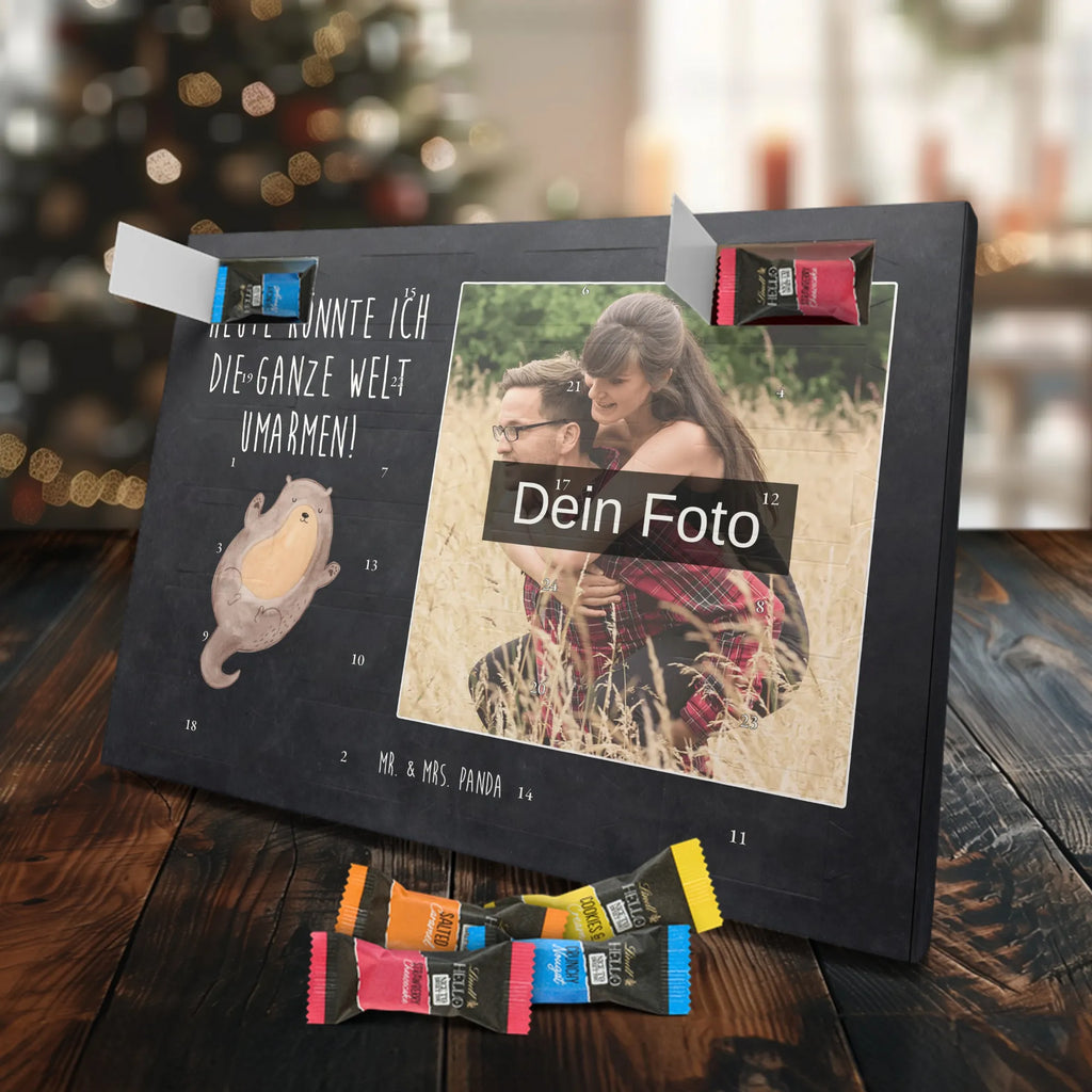 Personalisierter Schoko Foto Adventskalender Otter Umarmen Personalisierter Schoko Foto Adventskalender, Fischotter, Seeotter, Otter, Otter Seeotter See Otter