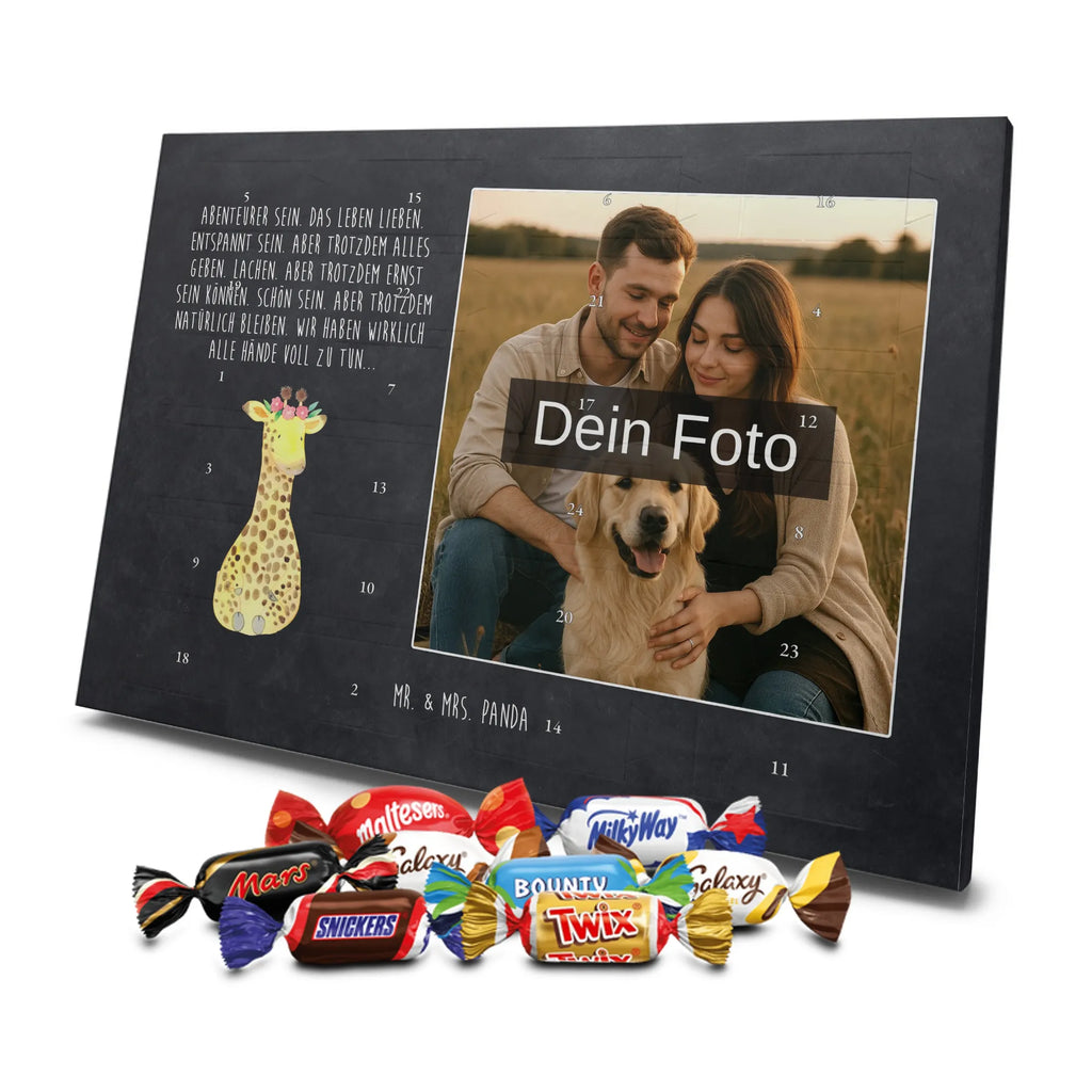  żyrafa Wieniec kwiatów Personalisierter Schoko Foto Adventskalender, Afrika, Wildtiere, Giraffe, Blumenkranz, Abenteurer, Selbstliebe, Freundin