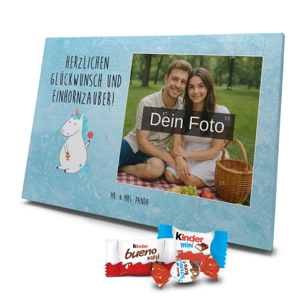Personalisierter Schoko Foto Adventskalender Einhorn Baby Personalisierter Schoko Foto Adventskalender, Unicorn, Einhorn, Einhörner, Einhorn Deko, Babyglück, Schnuller, Erstes Kind, Mutter, Party, Geburt, Geburtstag, Eltern, Kind, Nachwuchs, Baby