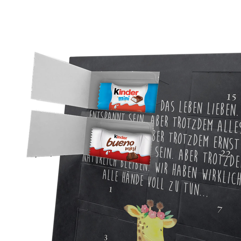  żyrafa Wieniec kwiatów Personalisierter Schoko Foto Adventskalender, Afrika, Wildtiere, Giraffe, Blumenkranz, Abenteurer, Selbstliebe, Freundin