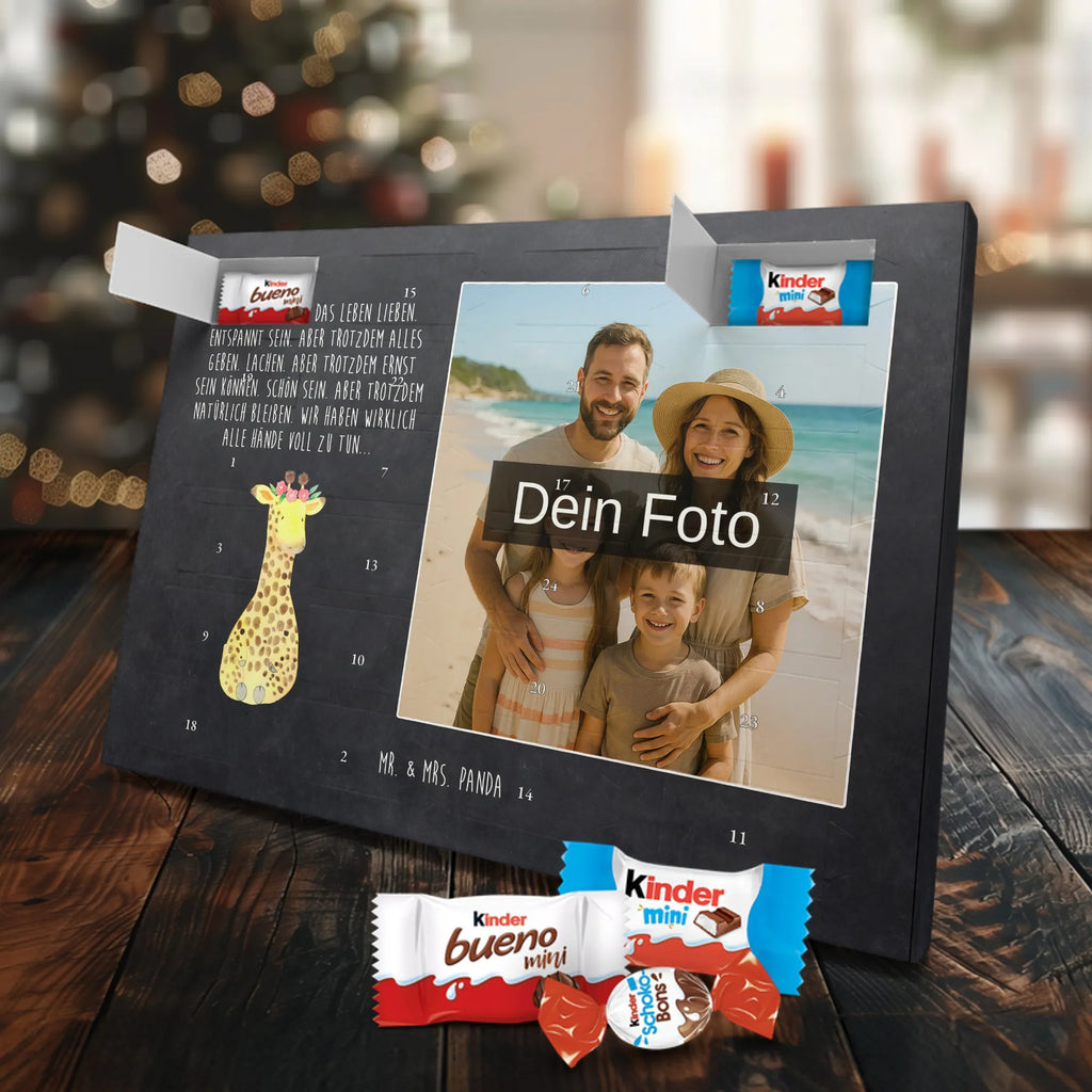  żyrafa Wieniec kwiatów Personalisierter Schoko Foto Adventskalender, Afrika, Wildtiere, Giraffe, Blumenkranz, Abenteurer, Selbstliebe, Freundin
