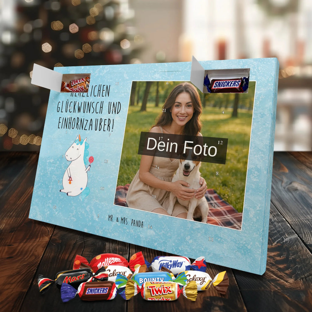 Personalisierter Schoko Foto Adventskalender Einhorn Baby Personalisierter Schoko Foto Adventskalender, Unicorn, Einhorn, Einhörner, Einhorn Deko, Babyglück, Schnuller, Erstes Kind, Mutter, Party, Geburt, Geburtstag, Eltern, Kind, Nachwuchs, Baby