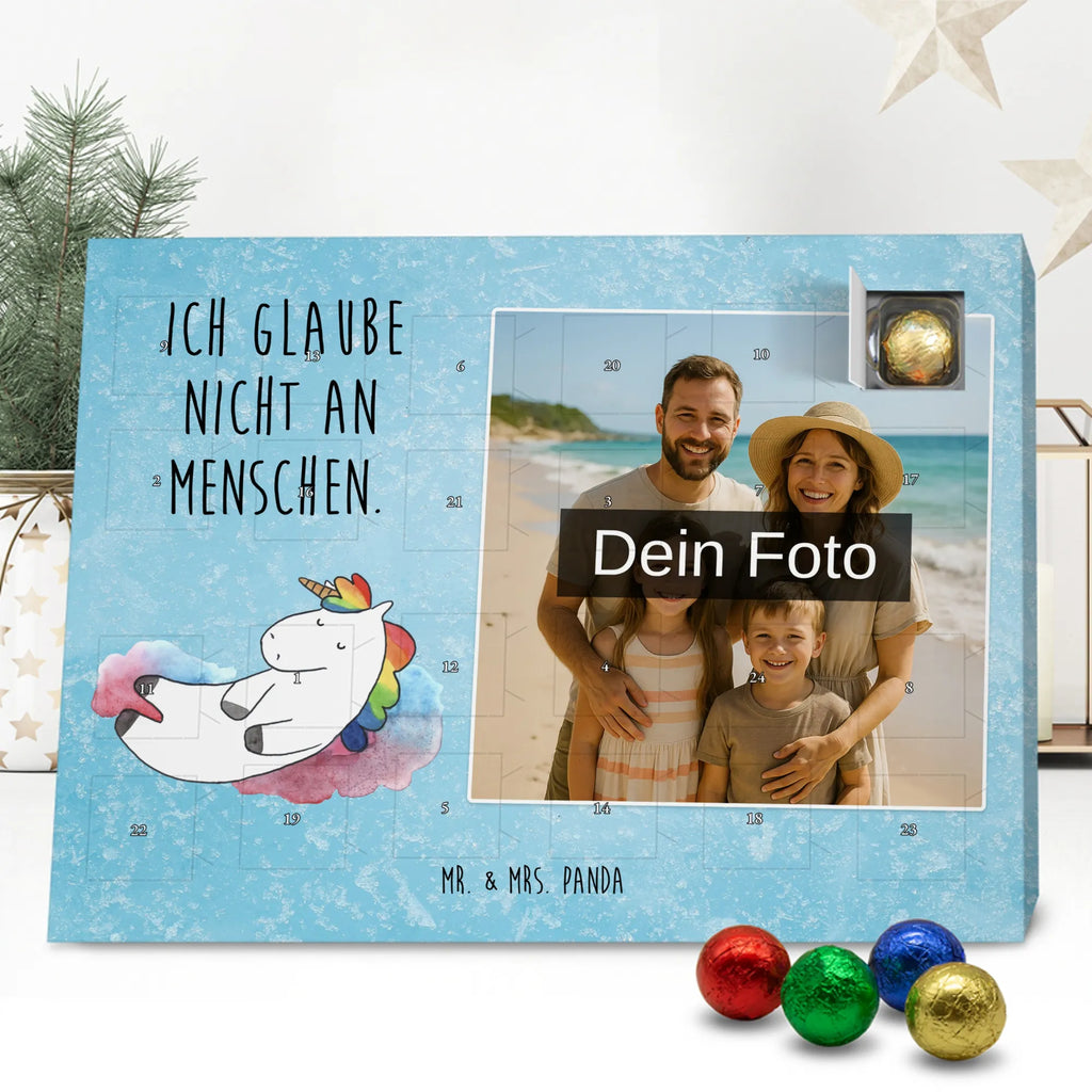 Personalisierter Schoko Foto Adventskalender Einhorn Wolke 7 Personalisierter Schoko Foto Adventskalender, Unicorn, Einhorn, Einhörner, Einhorn Deko, Lächeln, Geschenk, Lustig, Verliebt, Witzig, Realität, Glaube, Menschen