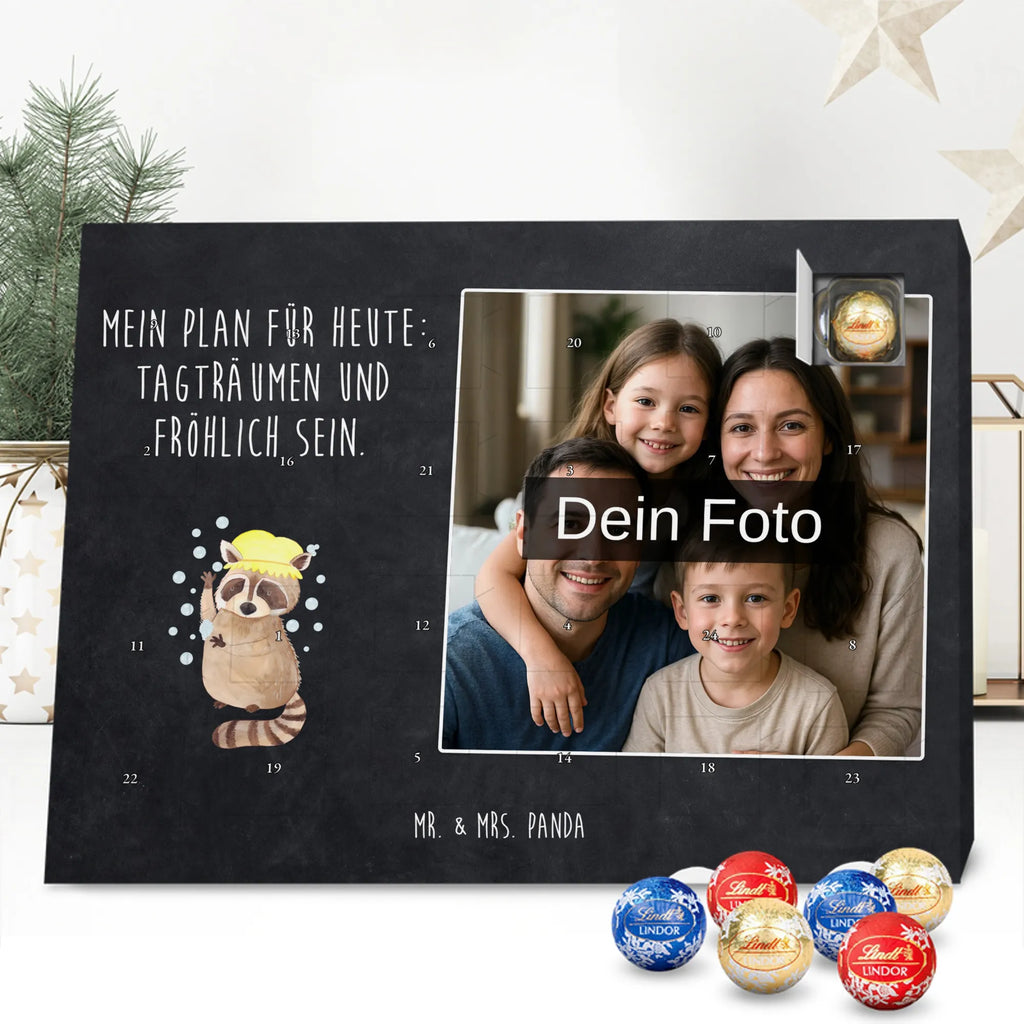 Personalisierter Schoko Foto Adventskalender Waschbär Personalisierter Schoko Foto Adventskalender, Gute Laune, Lustige Sprüche, Tiere, Tiermotive, Waschen, Seifenblasen, Fröhlich, Plan, Tagträumen, Waschbär