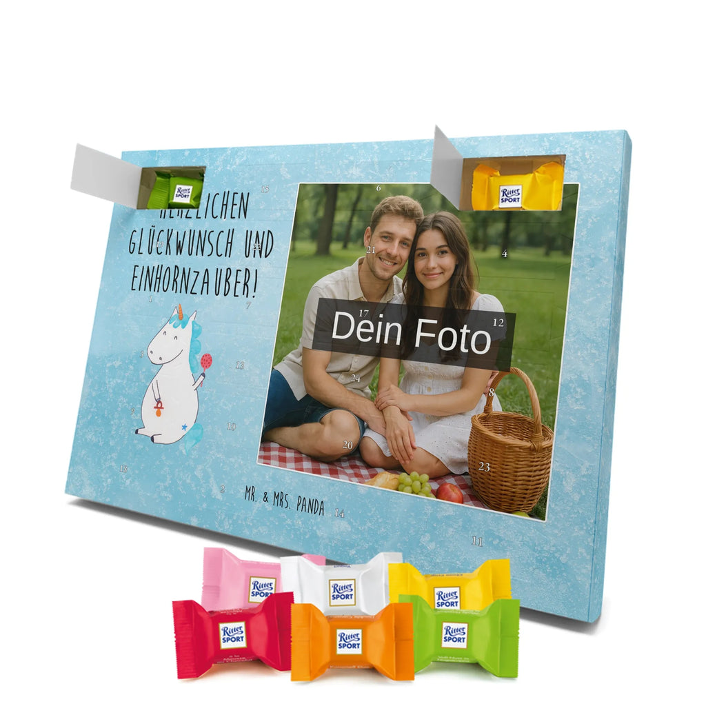 Personalisierter Schoko Foto Adventskalender Einhorn Baby Personalisierter Schoko Foto Adventskalender, Unicorn, Einhorn, Einhörner, Einhorn Deko, Babyglück, Schnuller, Erstes Kind, Mutter, Party, Geburt, Geburtstag, Eltern, Kind, Nachwuchs, Baby