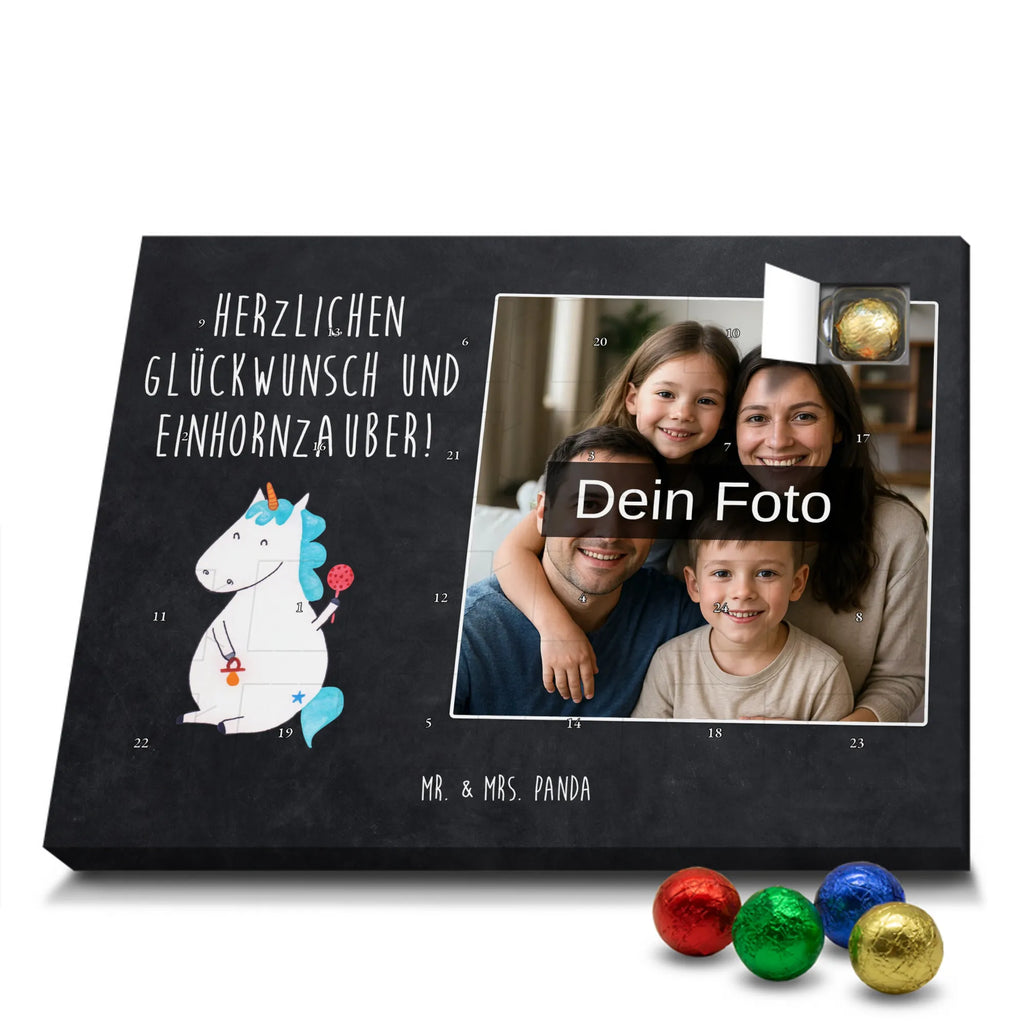 Personalisierter Schoko Foto Adventskalender Einhorn Baby Personalisierter Schoko Foto Adventskalender, Unicorn, Einhorn, Einhörner, Einhorn Deko, Babyglück, Schnuller, Erstes Kind, Mutter, Party, Geburt, Geburtstag, Eltern, Kind, Nachwuchs, Baby