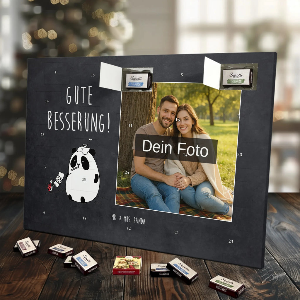  Panda Get well soon Personalisierter Schoko Foto Adventskalender