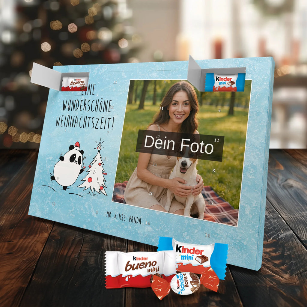 Panda Christmas Time Personalisierter Schoko Foto Adventskalender