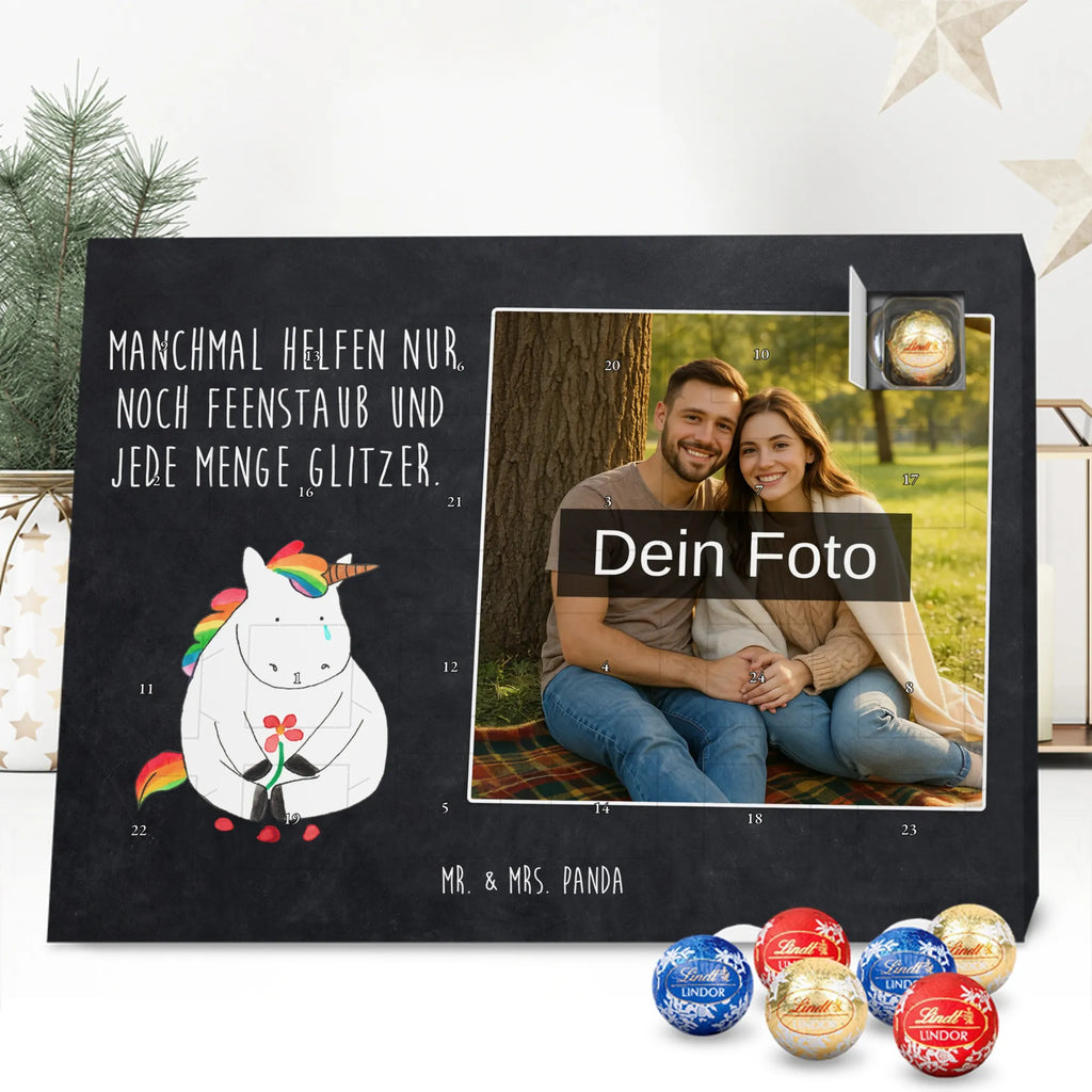  Jednorożec Smutny Personalisierter Schoko Foto Adventskalender, Unicorn, Einhorn, Einhörner, Einhorn Deko, Liebe, Blume, Glitzer, Trösten. Freundschaft, Trauer, Freunde, Grußkarte
