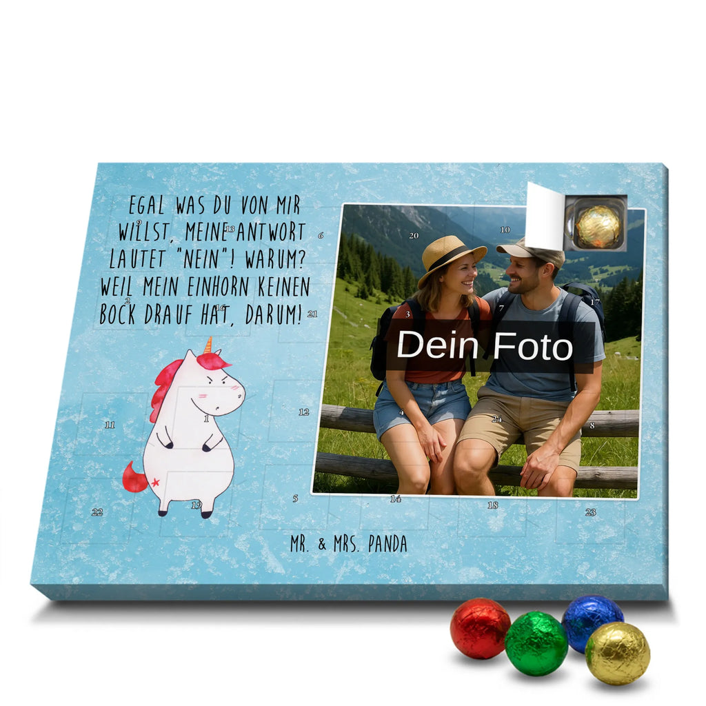 Personalisierter Schoko Foto Adventskalender Einhorn Wut Personalisierter Schoko Foto Adventskalender, Unicorn, Einhorn, Einhörner, Einhorn Deko, Arbeit, Ansage, Nein, Büro, wütend, Lustlos, Geschenk, Lustig, Realität, Dumme Fragen, Spaß