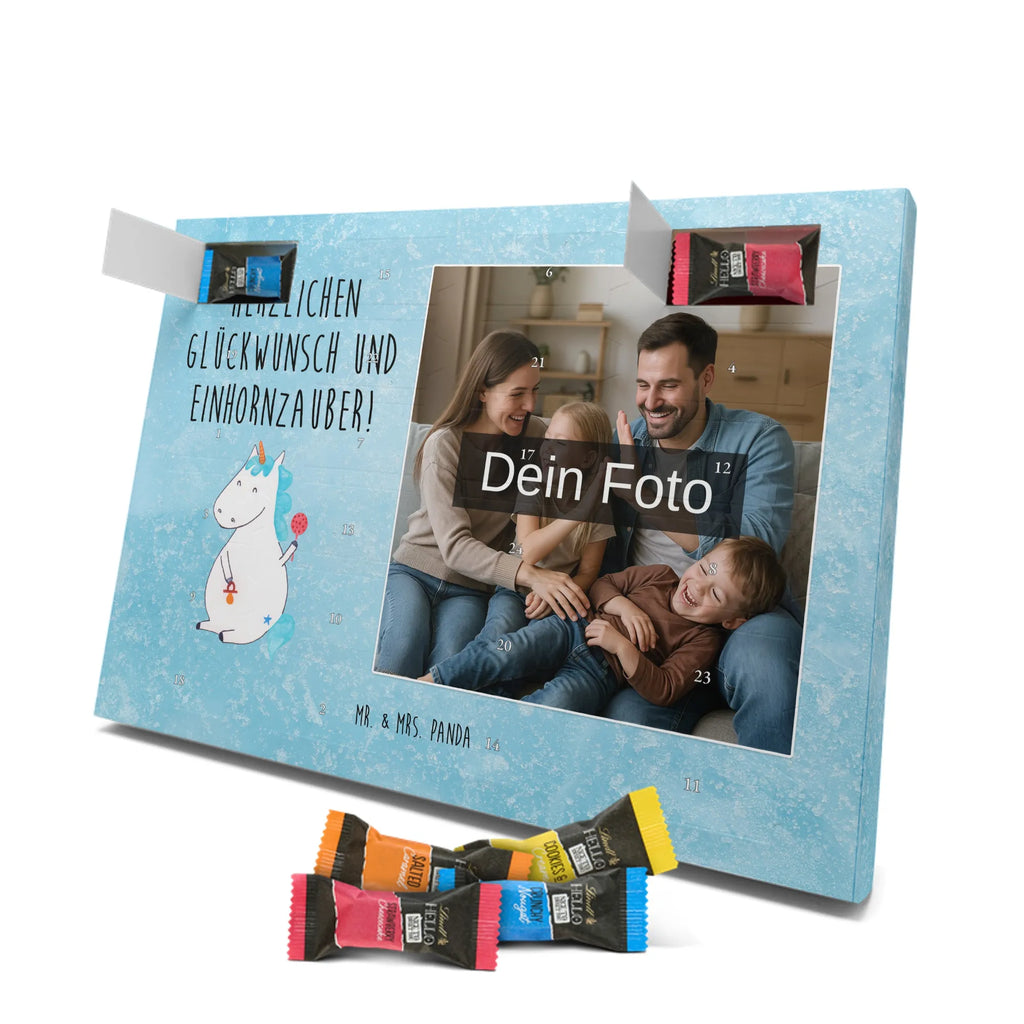 Personalisierter Schoko Foto Adventskalender Einhorn Baby Personalisierter Schoko Foto Adventskalender, Unicorn, Einhorn, Einhörner, Einhorn Deko, Babyglück, Schnuller, Erstes Kind, Mutter, Party, Geburt, Geburtstag, Eltern, Kind, Nachwuchs, Baby