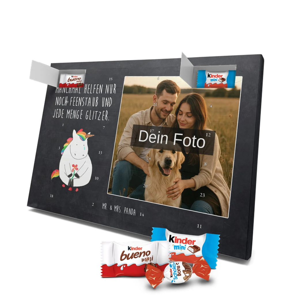  Jednorożec Smutny Personalisierter Schoko Foto Adventskalender, Unicorn, Einhorn, Einhörner, Einhorn Deko, Liebe, Blume, Glitzer, Trösten. Freundschaft, Trauer, Freunde, Grußkarte