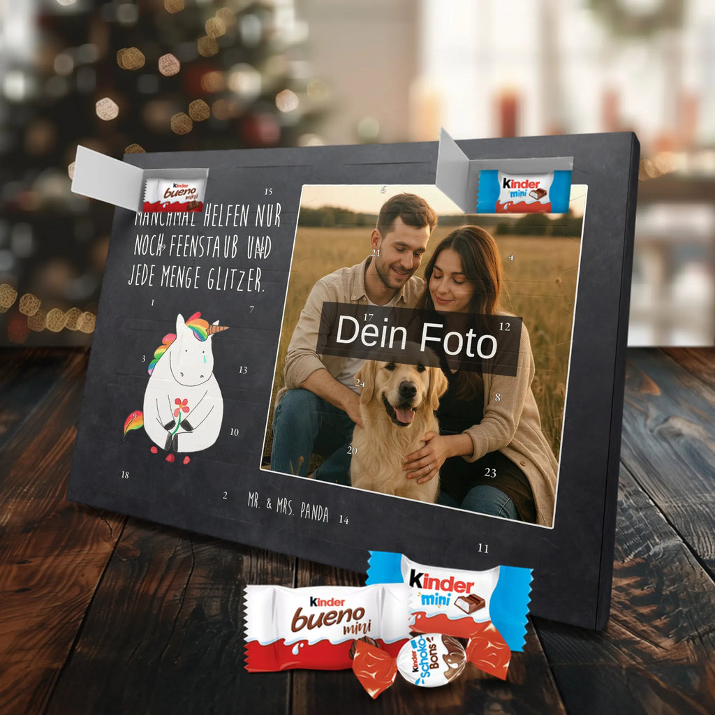  Jednorożec Smutny Personalisierter Schoko Foto Adventskalender, Unicorn, Einhorn, Einhörner, Einhorn Deko, Liebe, Blume, Glitzer, Trösten. Freundschaft, Trauer, Freunde, Grußkarte