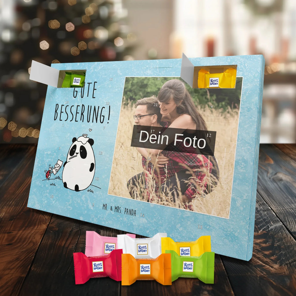 Panda Get well soon Personalisierter Schoko Foto Adventskalender
