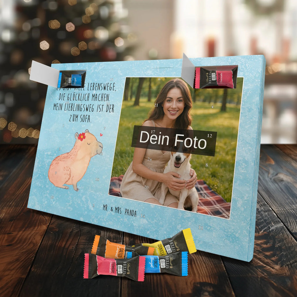 Personalisierter Schoko Foto Adventskalender Capybara Blume Personalisierter Schoko Foto Adventskalender, Gute Laune, Lustige Sprüche, Tiere, Tiermotive, Capybara