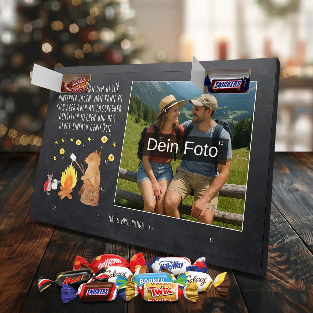Personalisierter Schoko Foto Adventskalender Bär & Marienkäfer Lagerfeuer Personalisierter Schoko Foto Adventskalender, Teddy, Bär, Teddybär, Lagerfeuer