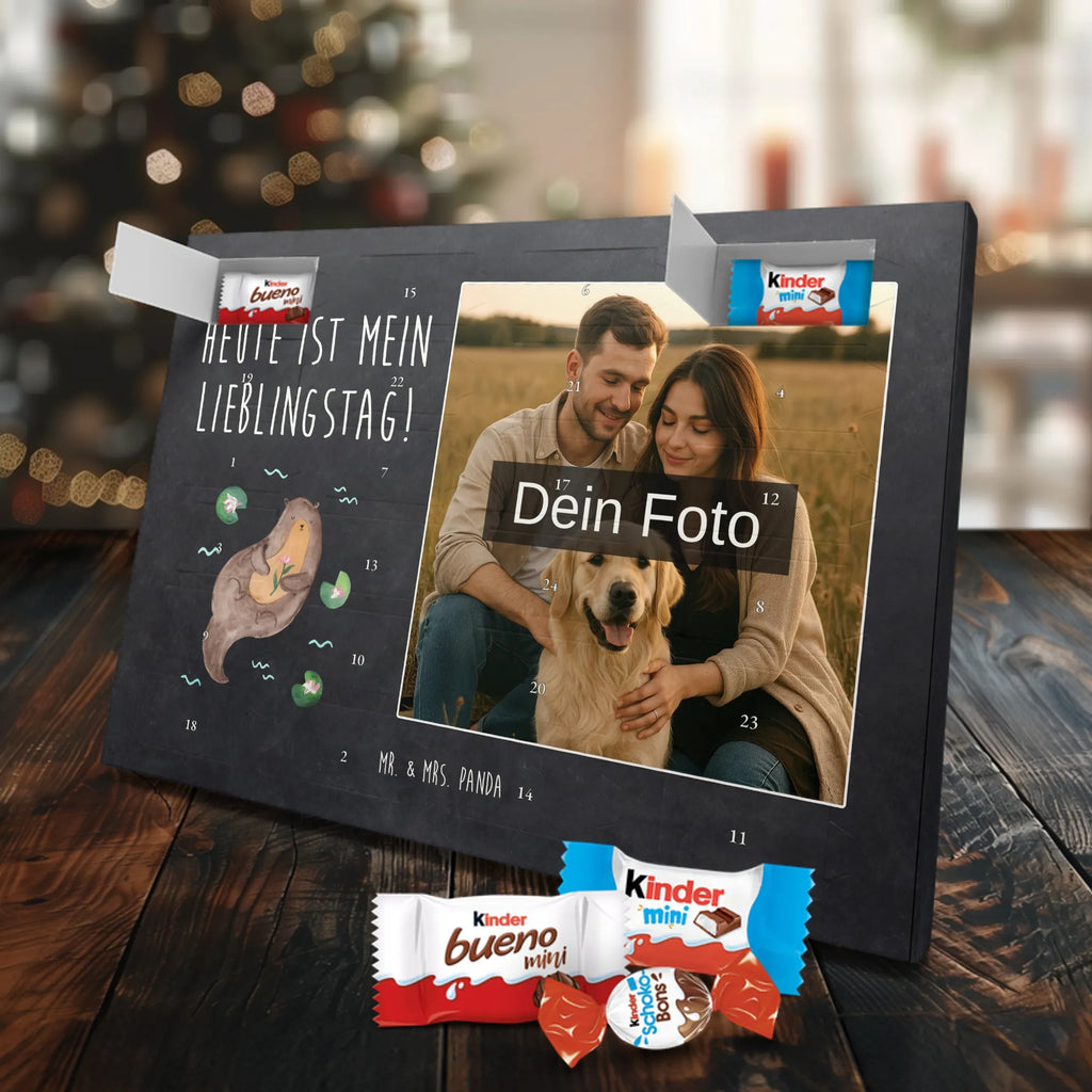 Personalisierter Schoko Foto Adventskalender Otter Seerose Personalisierter Schoko Foto Adventskalender, Fischotter, Seeotter, Otter, Otter Seeotter See Otter