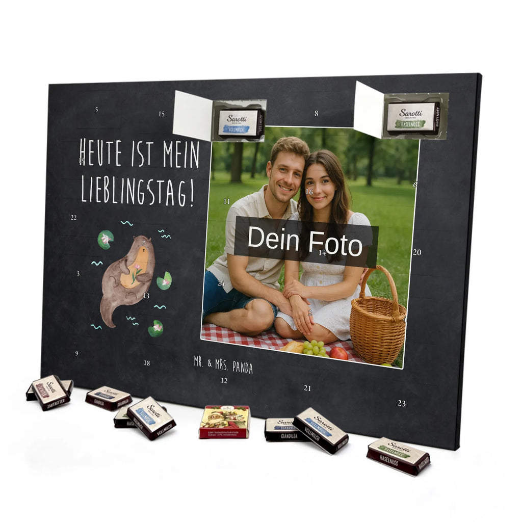 Personalisierter Schoko Foto Adventskalender Otter Seerose Personalisierter Schoko Foto Adventskalender, Fischotter, Seeotter, Otter, Otter Seeotter See Otter