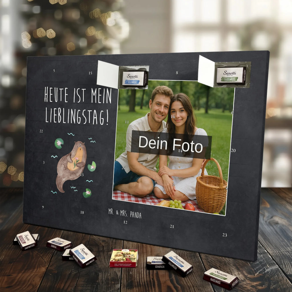 Personalisierter Schoko Foto Adventskalender Otter Seerose Personalisierter Schoko Foto Adventskalender, Fischotter, Seeotter, Otter, Otter Seeotter See Otter