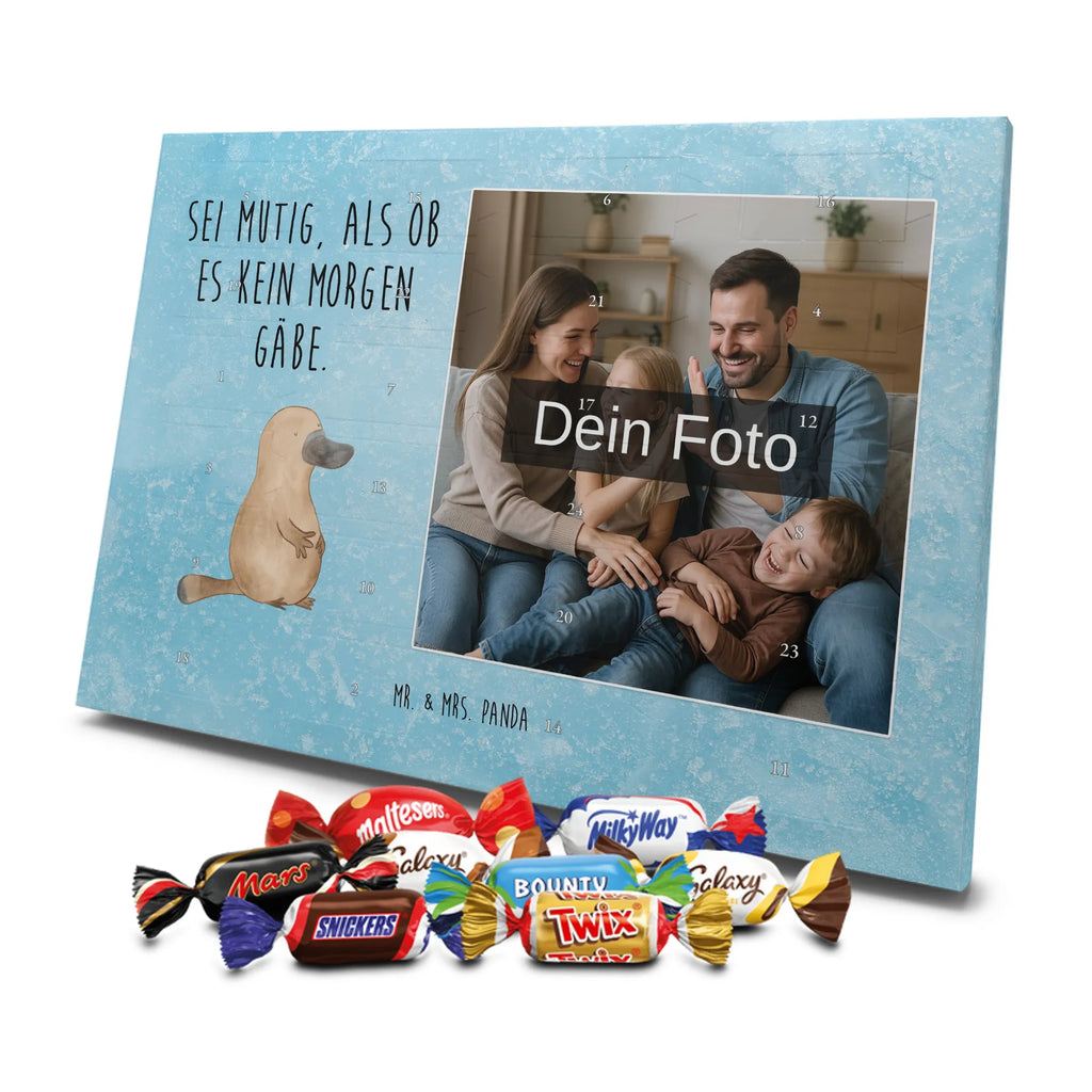 Personalisierter Schoko Foto Adventskalender Schnabeltier Mut Personalisierter Schoko Foto Adventskalender, Meerestiere, Urlaub, Meer, Büro, mutig, Motivation, Mut, Neuanfang, Arbeit, Raodtrip, Neustart, Weltreise, Lebensweisheit, Schnabeltiere, Schnabeltier, Training