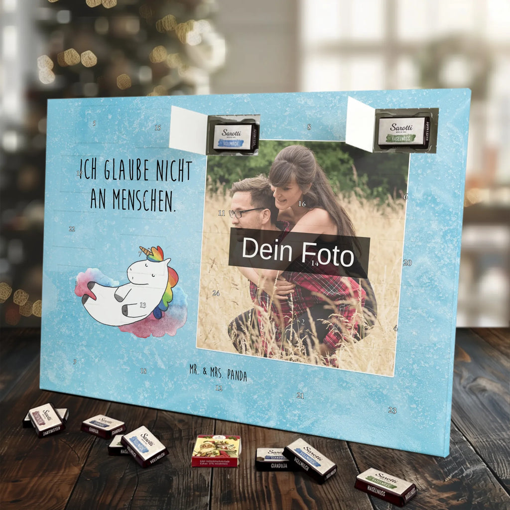 Personalisierter Schoko Foto Adventskalender Einhorn Wolke 7 Personalisierter Schoko Foto Adventskalender, Unicorn, Einhorn, Einhörner, Einhorn Deko, Lächeln, Geschenk, Lustig, Verliebt, Witzig, Realität, Glaube, Menschen